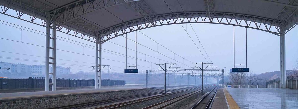 Steel is used in railway stations